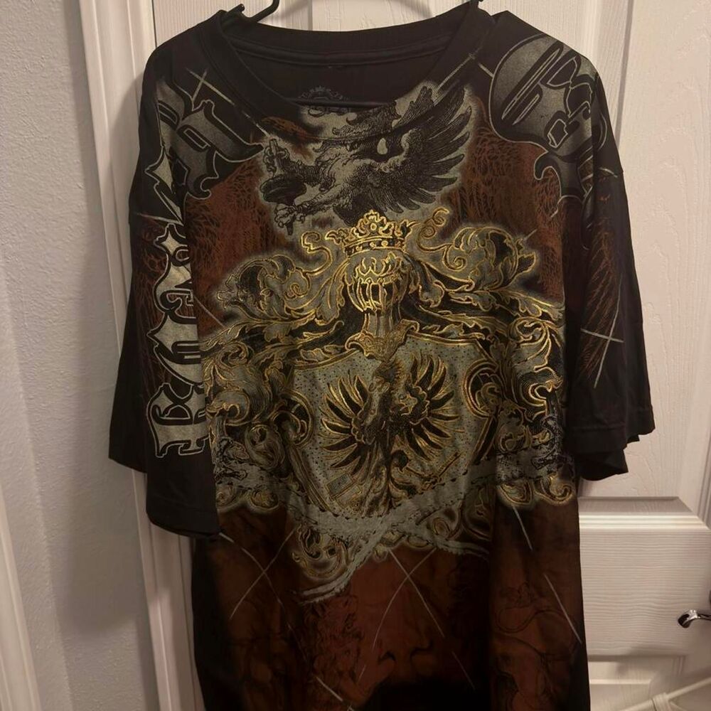 (1999-2006) P.J. Mark PJM Crown Graphic Tee - Black - 2XL